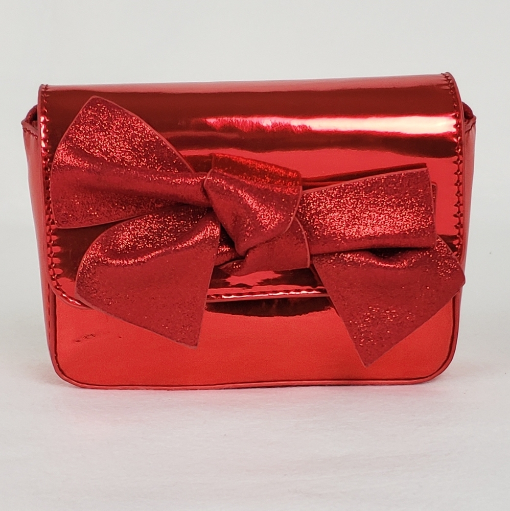 Cat & Jack Elegant Red Bow Shoulder Bag/Clutch!